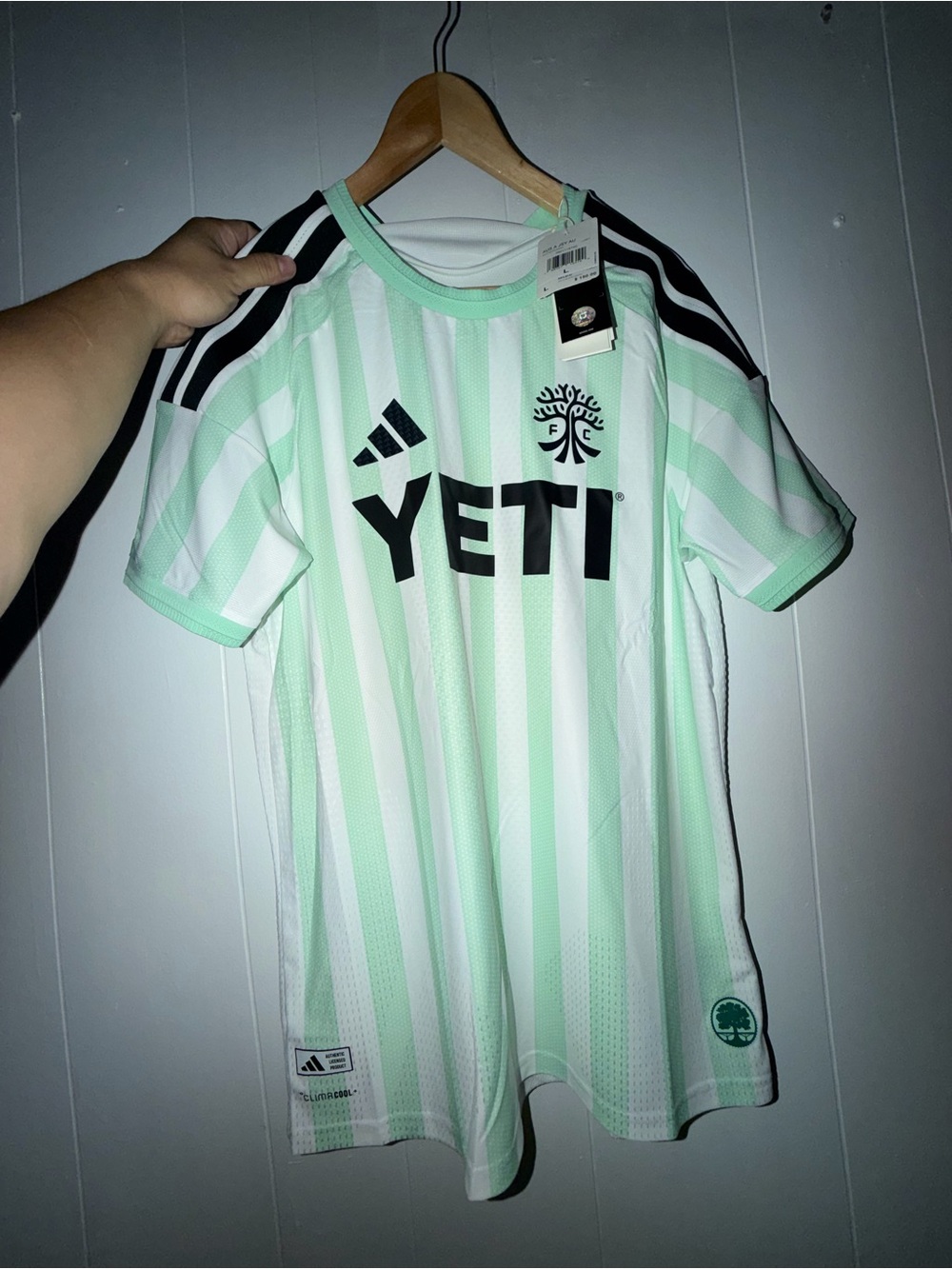 Men Adidas Authentic Austin FC jersey Size L